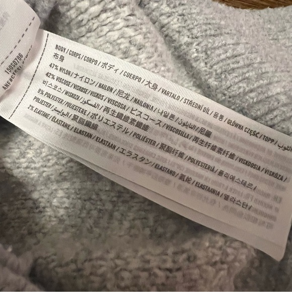 Abercrombie and Fitch Gray and White Houndstooth Cardigan XL Women’s Cozy - Picture 7 of 11